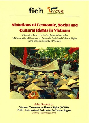 Bản Báo cáo chung, tiếng Anh, phản bác Phúc trình Hà Nội về vi phạm các Quyền kinh tế, xã hội và văn hoá, công bố tại LHQ Genève ngày 11.11.2014