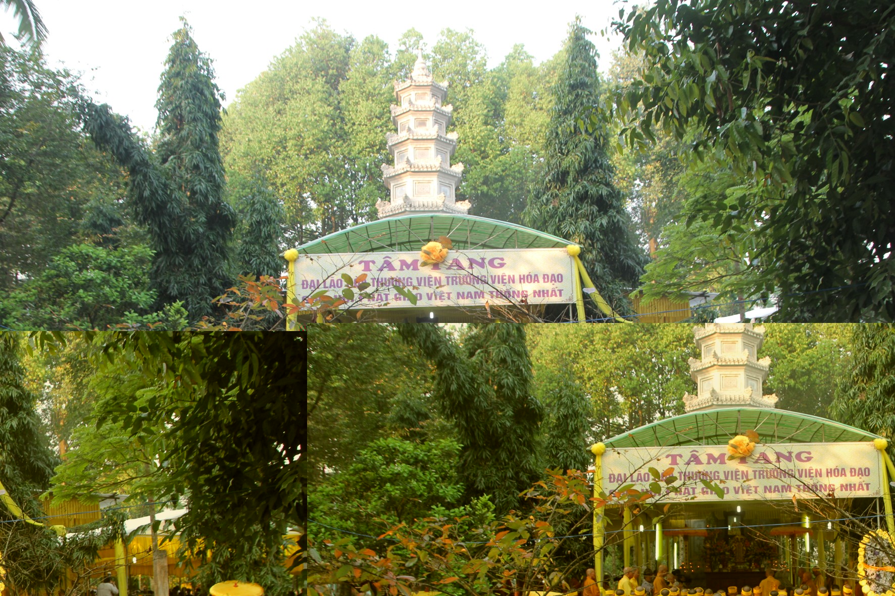Nơi đặt Kim Quang và Linh đài Đại lão Hoà thượng Thích Như Đạt cạnh Bảo Tháp