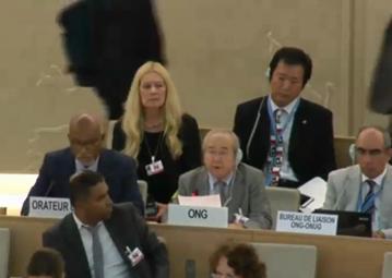 M. Võ Văn Ái s’exprime devant le Conseil des Droits de l’Homme de l’ONU, Genève, 16 juin 2017