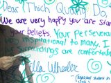 Học sinh trường Trung học ở Massachusetts, Hoa Kỳ, viết thiệp Chúc Tết Đức Tăng Thống Thích Quảng Độ